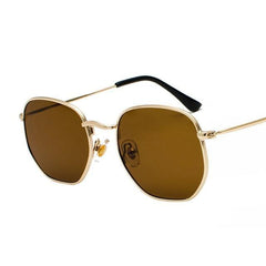 Unisex Vintage Square Metal Frame Sunglasses - dealskart.com.au