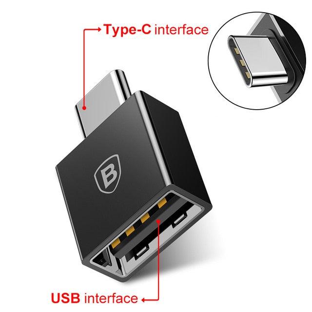 Base-us Metallic USB Converter Adapter - Type C, USB Type A - dealskart.com.au