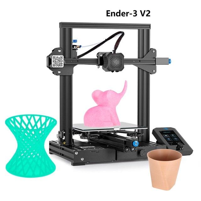 3D Ender-3 V2 Mainboard With silent TMC2208 Stepper Drivers New UI & 4.3 Inch Color Lcd Carborundum Glass Bed 3D Printer - dealskart.com.au