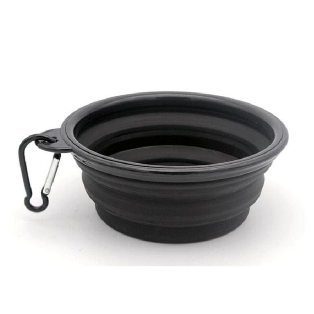 1000ML Silicone Dog Feeder Bowl With Carabiner Folding Cat Bowl Travel Dog Feeding Supplies Food Water Container Pet Accessories - dealskart.com.au