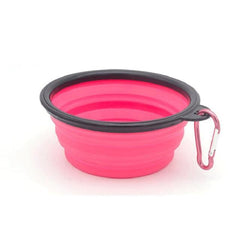1000ML Silicone Dog Feeder Bowl With Carabiner Folding Cat Bowl Travel Dog Feeding Supplies Food Water Container Pet Accessories - dealskart.com.au