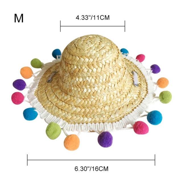 Pet Accessories- Pet’s Fashion Woven Sun Hat for Cats and Small Dogs - dealskart.com.au