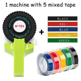 Multicolor MoTex E101 embossing label maker compatible for 9mm dymo 3D embossing Tape Manual Typewriter label maker machine - dealskart.com.au