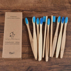 Organic and Eco-Friendly Bamboo Toothbrush Set - 10 Pcs - dealskart.com.au