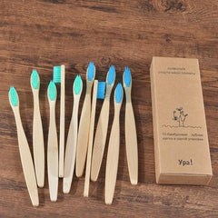 Organic and Eco-Friendly Bamboo Toothbrush Set - 10 Pcs - dealskart.com.au