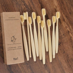 Organic and Eco-Friendly Bamboo Toothbrush Set - 10 Pcs - dealskart.com.au