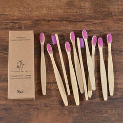 Organic and Eco-Friendly Bamboo Toothbrush Set - 10 Pcs - dealskart.com.au