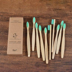 Organic and Eco-Friendly Bamboo Toothbrush Set - 10 Pcs - dealskart.com.au