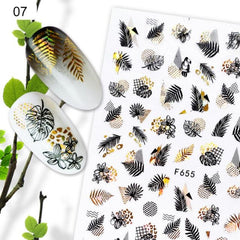 3D Gold Modern and Trendy Nail Foil and Stickers - dealskart.com.au