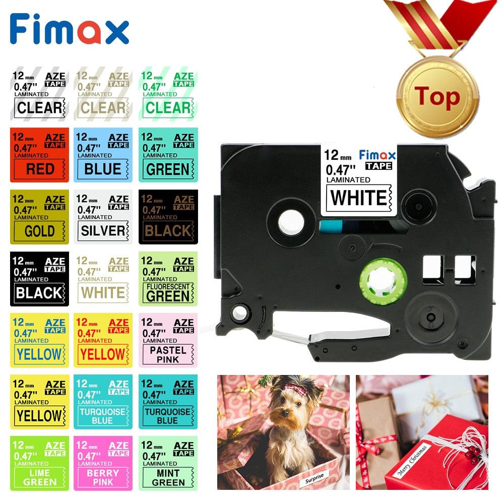Fimax 31 Colors 231 Label Tape 1PCS TZ231 431 531 631 12mm Printer Tape for Black on White Label Maker Laminated Tape T1000 - dealskart.com.au