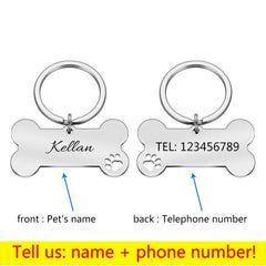 Personalised ID Tag Anti-Lost Key Chain Pendant for Dogs and Pets - dealskart.com.au