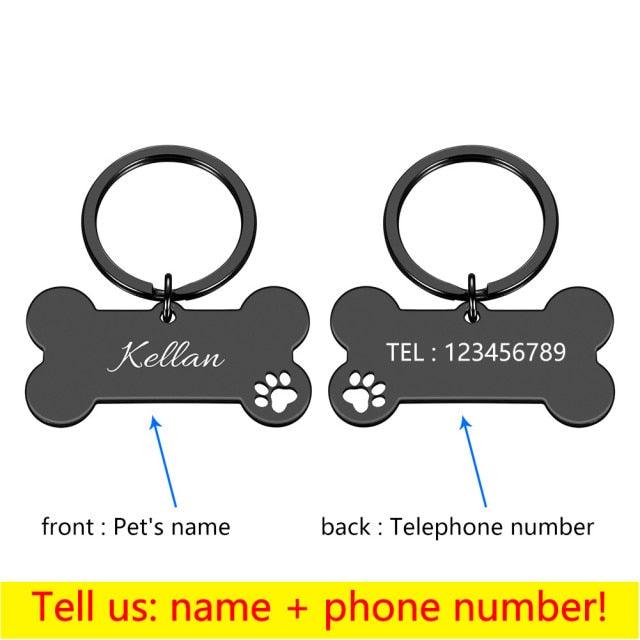 Personalised ID Tag Anti-Lost Key Chain Pendant for Dogs and Pets - dealskart.com.au
