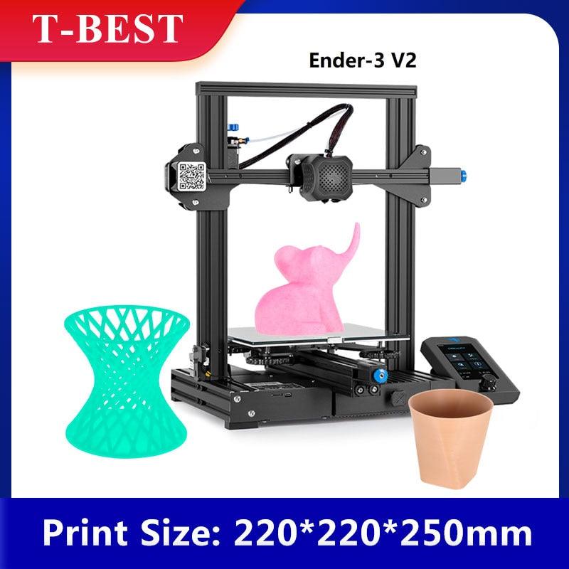 3D Ender-3 V2 Mainboard With silent TMC2208 Stepper Drivers New UI & 4.3 Inch Color Lcd Carborundum Glass Bed 3D Printer - dealskart.com.au