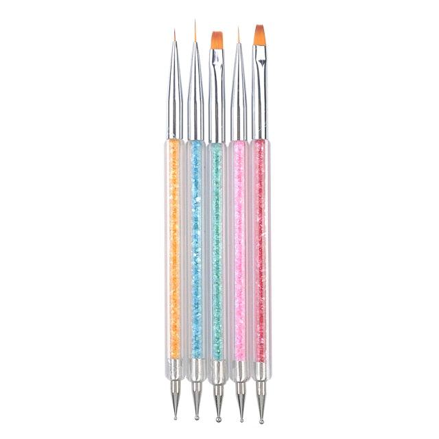 Nail Art Dotting and Designing Tool Pen - 5 Pcs/ Set - dealskart.com.au