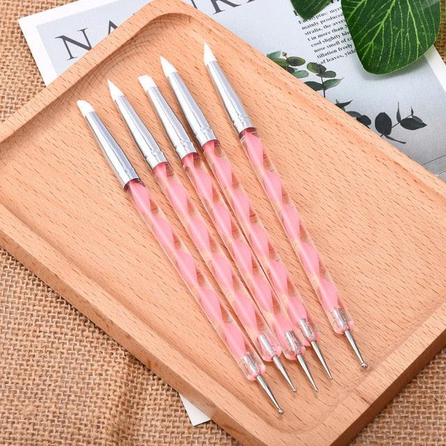 Nail Art Dotting and Designing Tool Pen - 5 Pcs/ Set - dealskart.com.au