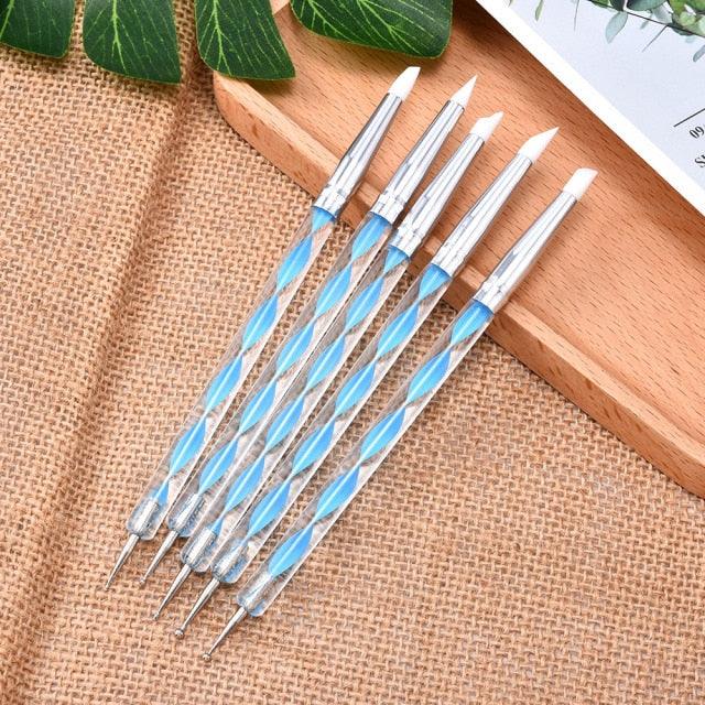 Nail Art Dotting and Designing Tool Pen - 5 Pcs/ Set - dealskart.com.au