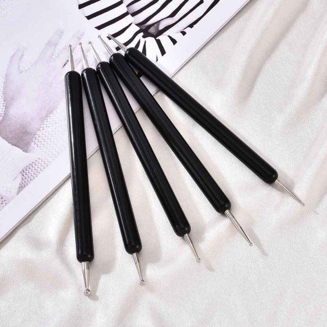 Nail Art Dotting and Designing Tool Pen - 5 Pcs/ Set - dealskart.com.au