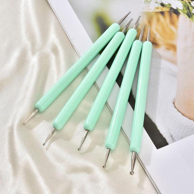 Nail Art Dotting and Designing Tool Pen - 5 Pcs/ Set - dealskart.com.au