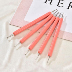 Nail Art Dotting and Designing Tool Pen - 5 Pcs/ Set - dealskart.com.au