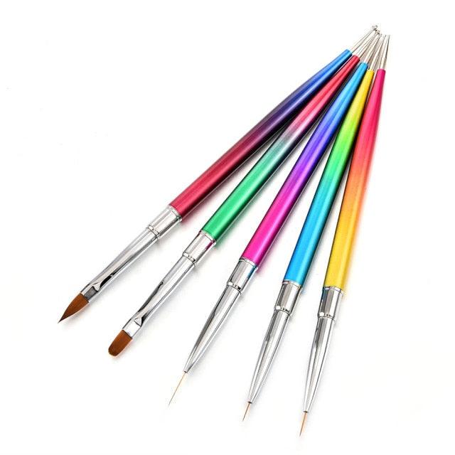 Nail Art Dotting and Designing Tool Pen - 5 Pcs/ Set - dealskart.com.au