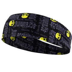 Sweatband- Gothic Skull Stylish Workout Fitness Fashion Headband - dealskart.com.au