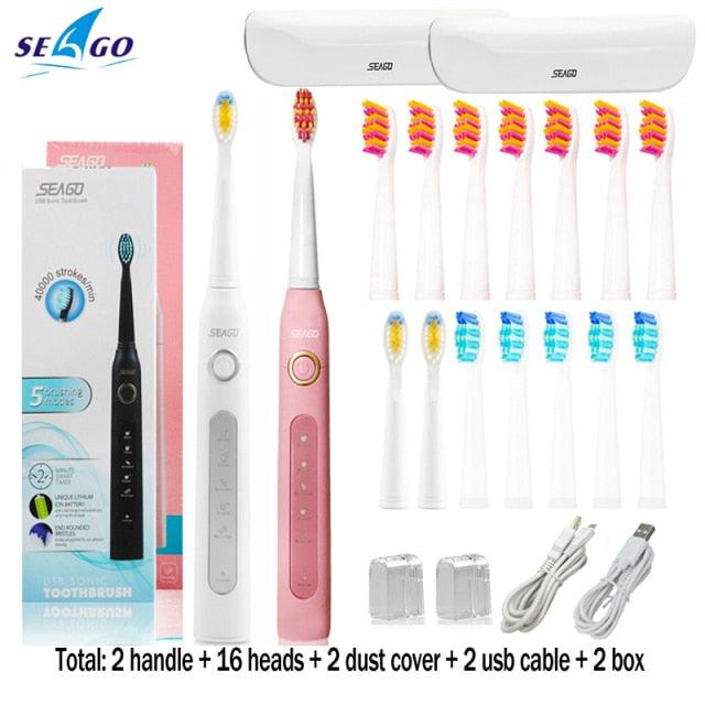 Seago Rechargeable Adult Electric Toothbrush - 40000 RPM - dealskart.com.au