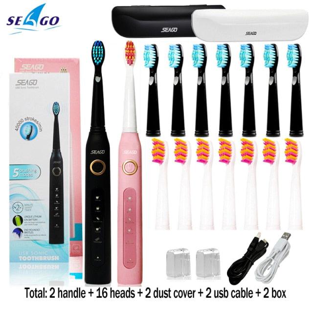 Seago Rechargeable Adult Electric Toothbrush - 40000 RPM - dealskart.com.au