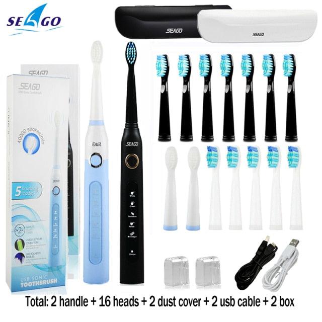 Seago Rechargeable Adult Electric Toothbrush - 40000 RPM - dealskart.com.au