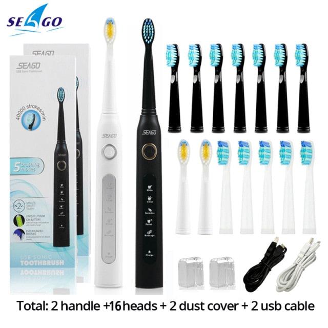 Seago Rechargeable Adult Electric Toothbrush - 40000 RPM - dealskart.com.au