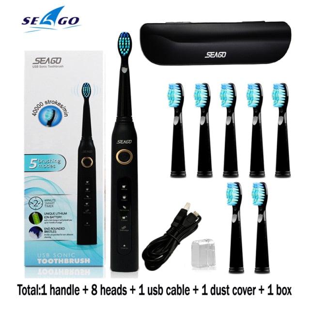 Seago Rechargeable Adult Electric Toothbrush - 40000 RPM - dealskart.com.au