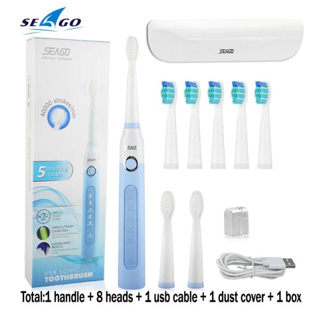 Seago Rechargeable Adult Electric Toothbrush - 40000 RPM - dealskart.com.au