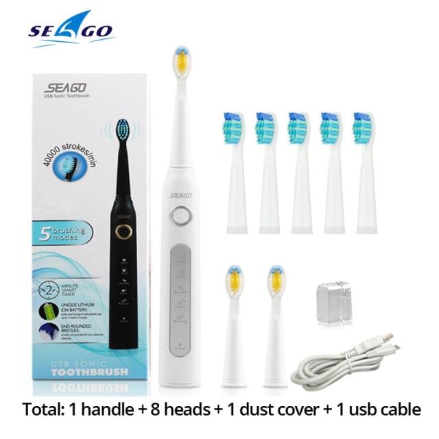 Seago Rechargeable Adult Electric Toothbrush - 40000 RPM - dealskart.com.au