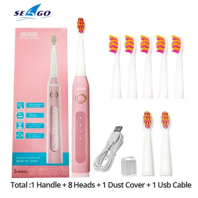 Seago Rechargeable Adult Electric Toothbrush - 40000 RPM - dealskart.com.au