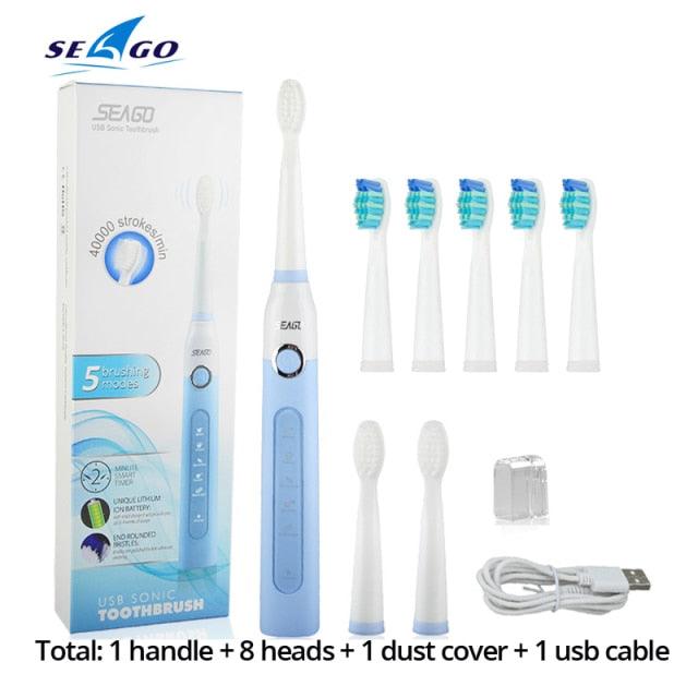 Seago Rechargeable Adult Electric Toothbrush - 40000 RPM - dealskart.com.au