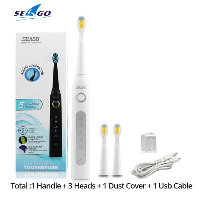 Seago Rechargeable Adult Electric Toothbrush - 40000 RPM - dealskart.com.au