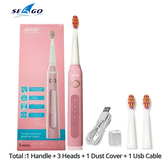 Seago Rechargeable Adult Electric Toothbrush - 40000 RPM - dealskart.com.au