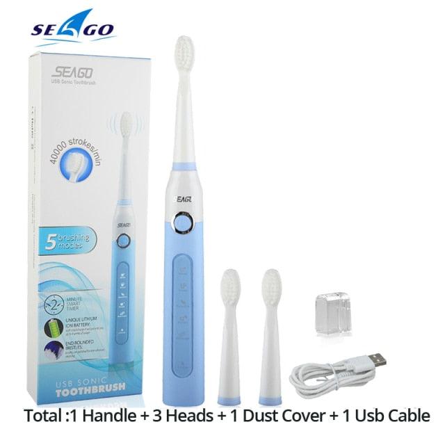 Seago Rechargeable Adult Electric Toothbrush - 40000 RPM - dealskart.com.au