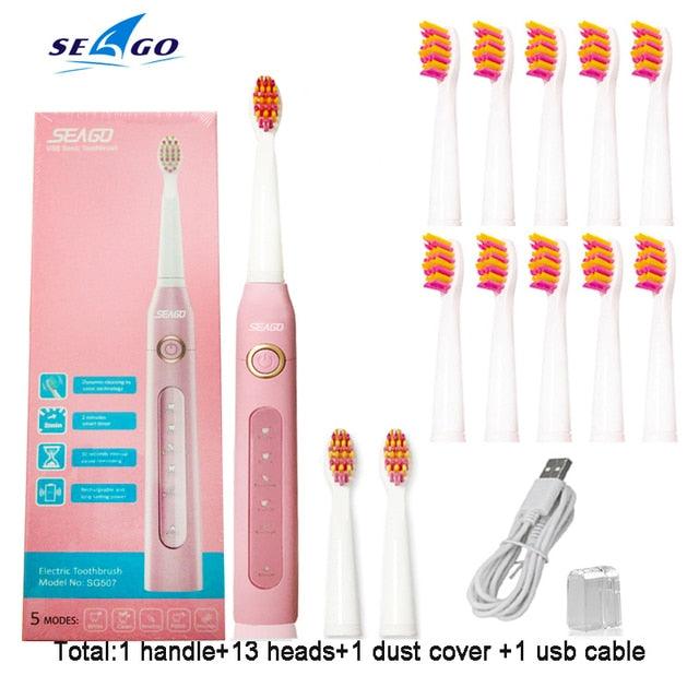 Seago Rechargeable Adult Electric Toothbrush - 40000 RPM - dealskart.com.au