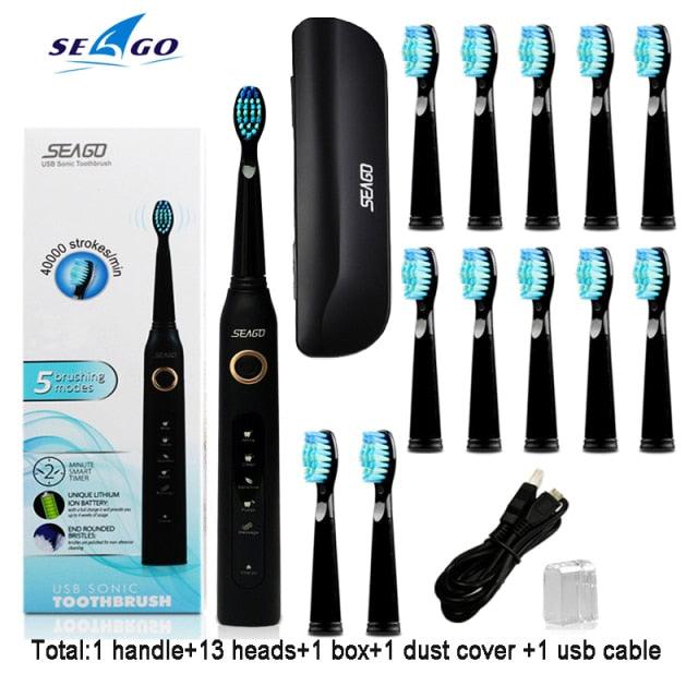 Seago Rechargeable Adult Electric Toothbrush - 40000 RPM - dealskart.com.au