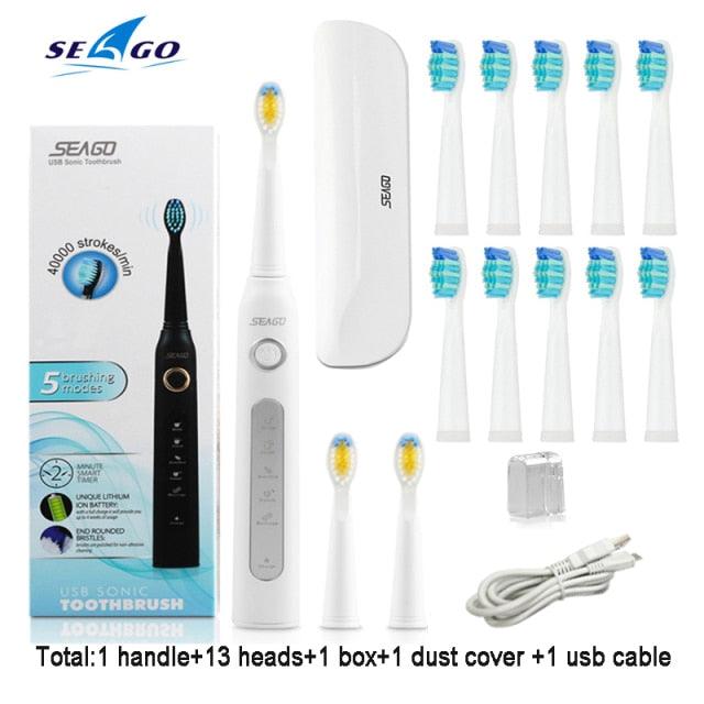 Seago Rechargeable Adult Electric Toothbrush - 40000 RPM - dealskart.com.au