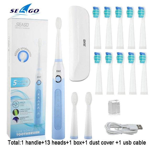 Seago Rechargeable Adult Electric Toothbrush - 40000 RPM - dealskart.com.au