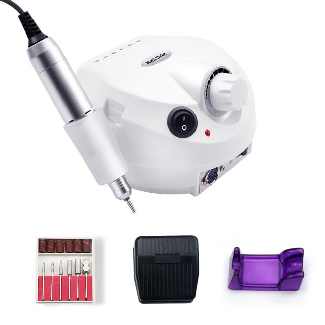 35000/20000 RPM Electric Nail Drill Machine Mill Cutter Sets For Manicure Nail Tips Manicure Electric Nail Pedicure File - dealskart.com.au