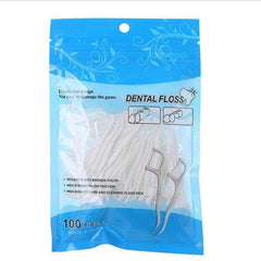 100Pcs/bag Dental Flosser Teeth Pick | Oral Health | Oral Hygiene - dealskart.com.au