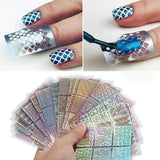 12Pcs Hollow Stylish Self-Adhesive Nail Art Decoration - dealskart.com.au
