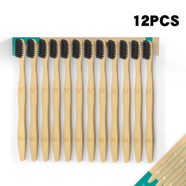 Eco-Friendly Bamboo Made Sensitive Toothbrush - 12 Pcs - dealskart.com.au