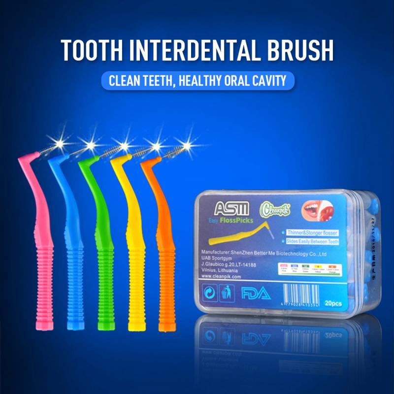 20Pcs Interdental Brushes | Push-Pull Toothpick | Oral Care | Dental Hygiene - dealskart.com.au