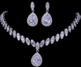 Women's Astonishing Zirconia Crystals Studded Necklace Set - dealskart.com.au