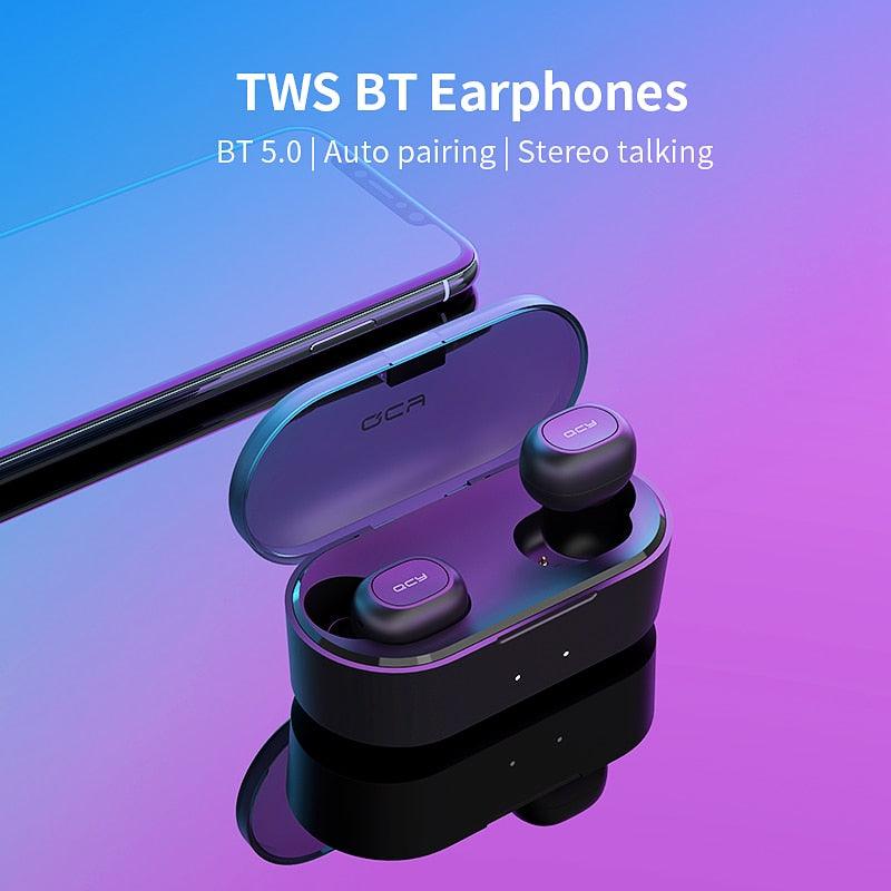 QCY QS2 Wireless Earphones - TWS, Bluetooth 5.0, 3D Stereo Sports - dealskart.com.au