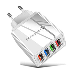 Quad Output Mobile Phone Charger - Quick Charge 3.0, EU/US - dealskart.com.au