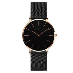 Quartz Rose Gold Mesh Stainless Steel Women’s Wristwatch - dealskart.com.au